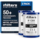iFilters 0.5 Micron Multipure CB6 Compatible Carbon Water Filter - 2 Pack | IF-CB6 | Direct CB6 Compatible Filters | Reduces Sediment, Chlorine, Taste &amp; Odor CTO | 2 Pack