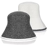 2Pcs Wool Sauna Hat for Men Women, Soft, Breathable Sauna Cap Russian Cap Insulating Headgear, Heat Protection Saunas Accessories Protects from Overheating & Hair Damage for Spa, Steam Room, Bathhouse