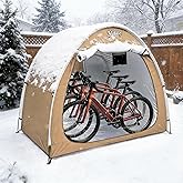 Bike Shed, Outdoor Portable Bike Storage Shed Tent, Bike Tent, Waterproof Bicycle Shelter with 210D Oxford Fabric, Bicycle Cover Fits 2-3 Bikes (Beige)