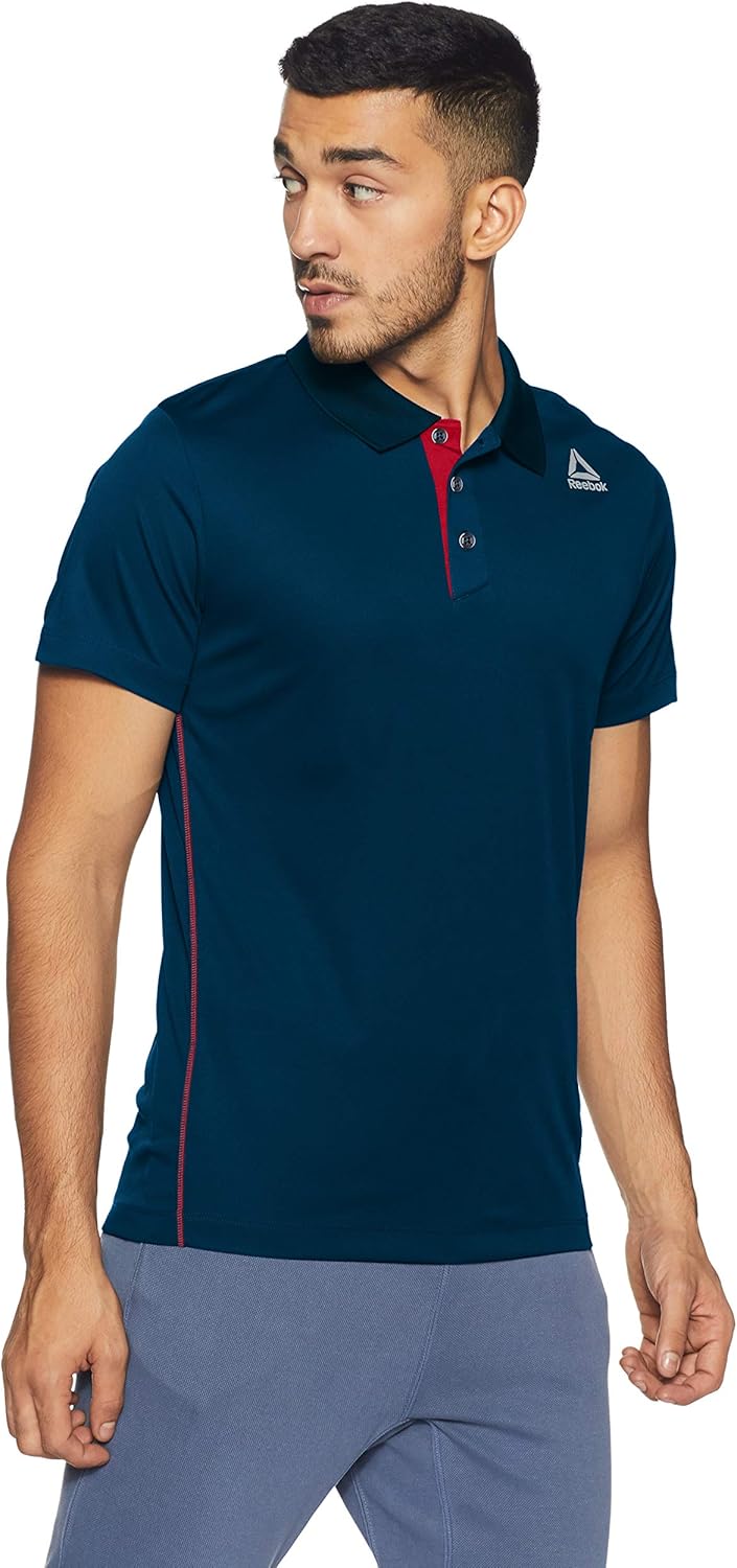 Buy Reebok Men's Solid Regular Fit Polo at Amazon.in