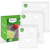 Syntus Vacuum Sealer Bags for Food, 60 Pcs (S+M+L) 8" x 10" and 10" x 13.8" and 11.8" x 13.8" Food Storage Bags for Sous Vide Cooking Microwave Heating, Air Valve Zipper Bags