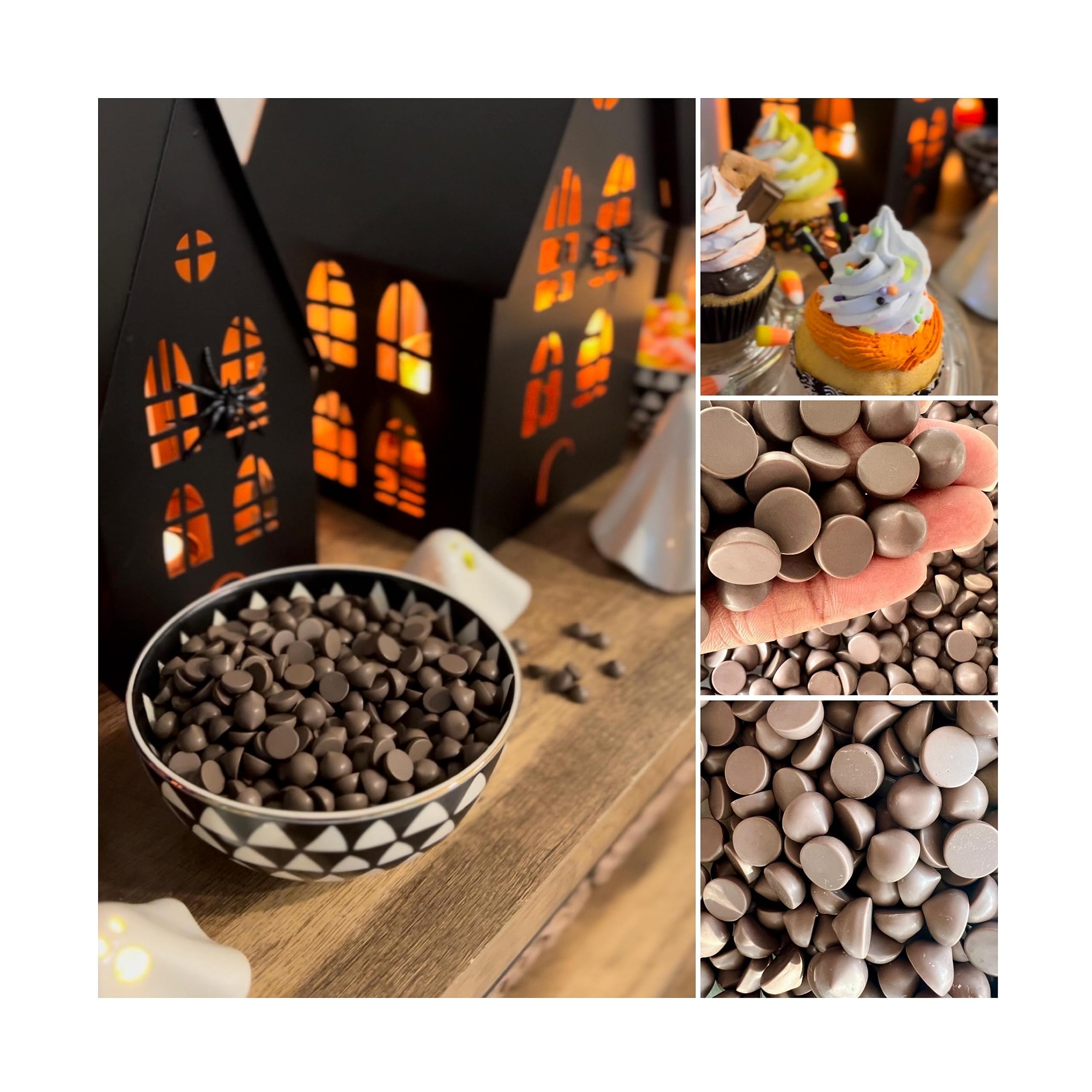 50pc Fake Resin Chocolate Chips, Resin Charms, Cabochon Charms, Simulation Food, Fake Bake Charms for DIY Craft Making
