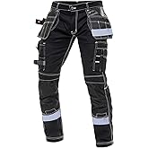 Notus Men's Work Utility & Safety Pants Reinforced Cordura Knee Tactical Utility Tools Holster Pockets Workwear Pants