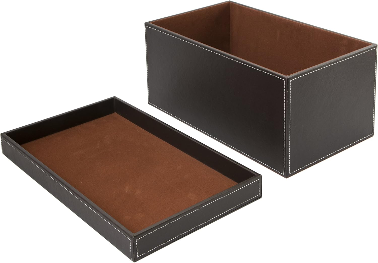 Osco Faux Leather DVD Storage Box Brown,BPUDVD BigaMart