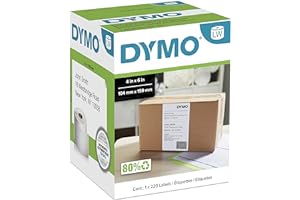 DYMO Authentic LW Extra-Large Shipping Labels DYMO Labels for LabelWriter 5XL and 4XL Label Printers Only White 4" x 6" 1 Roll of 220