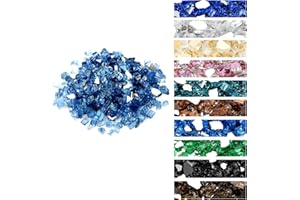Onlyfire 10 pounds Fire Glass for Propane Fire Pit and Gas Fireplace, 1/4 Inch Reflective Firepit Glass Rocks for Fire Pit Table and Fire Bowl, High Luster Pacific Blue