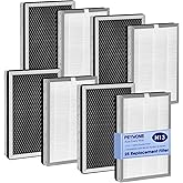 8-Pack 25 Replacement Filter for MA Air Purifier 25 Series (S1/W1/B1), 3-in-1 High-Efficiency H-13 Grade, Pre-Filter and Activated Carbon