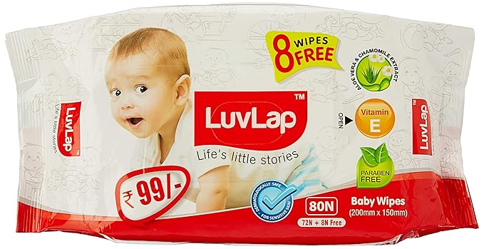 LuvLap Baby Wet Wipes 80s Pack of 1