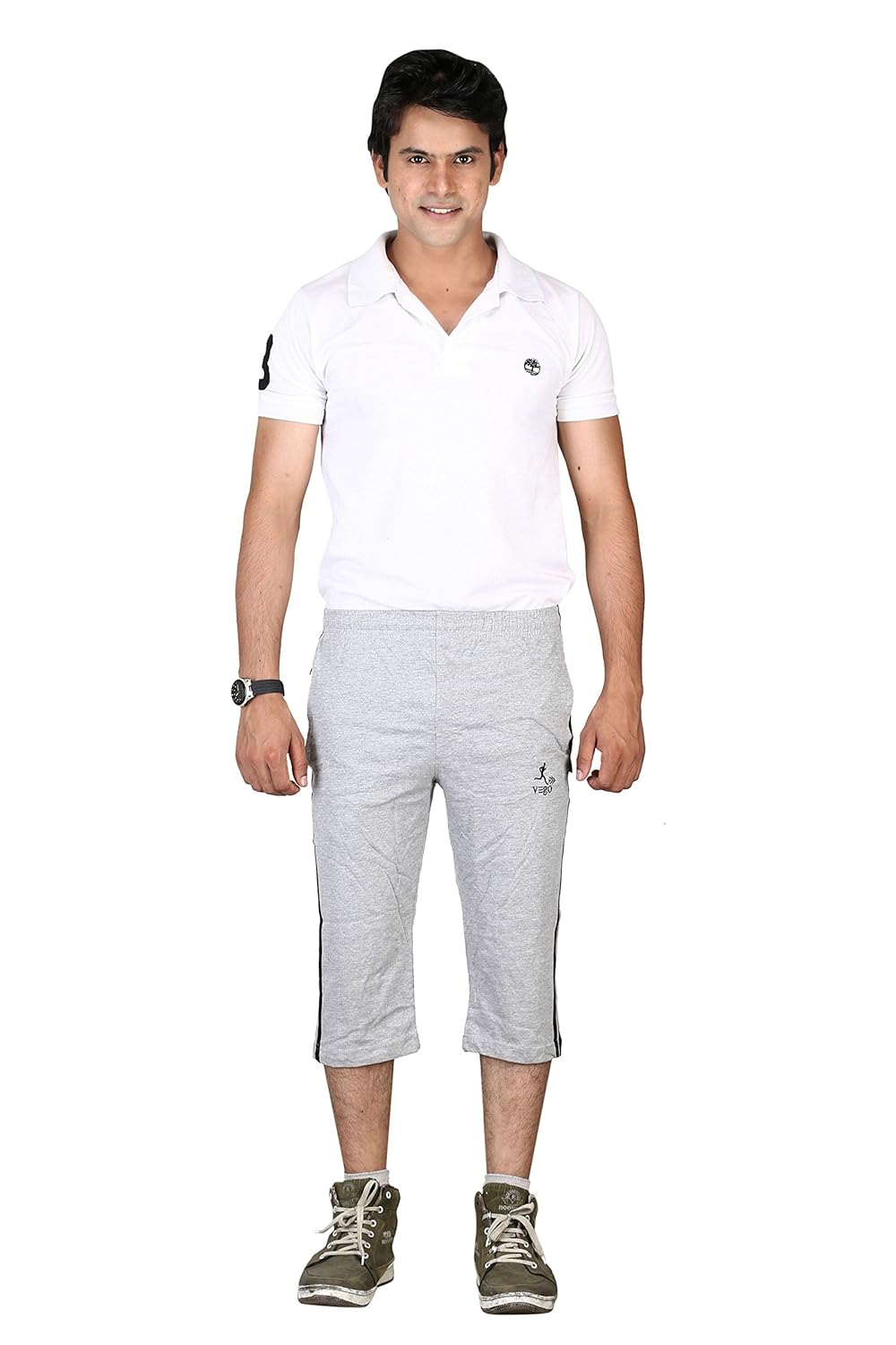 vego men's casual cotton three forth