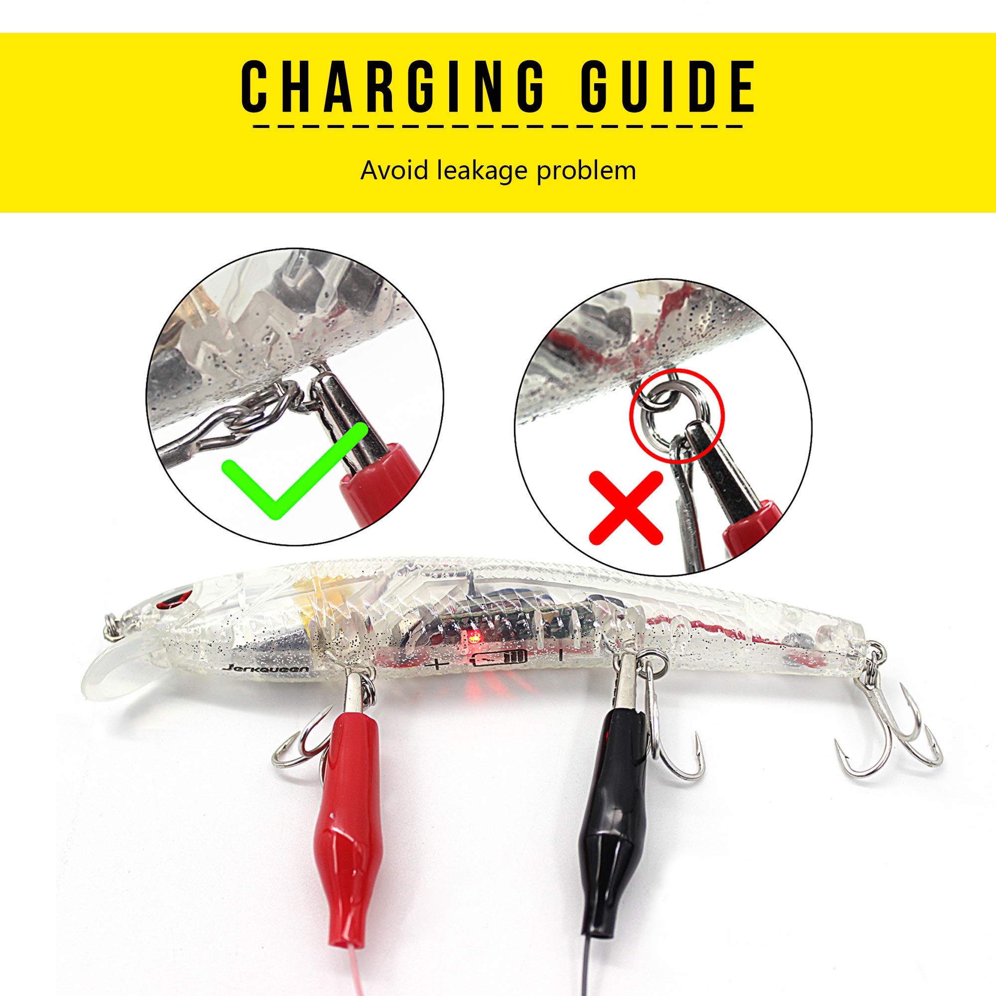 Bass and Trout Fishing Lures,Twitching Lures Rechargeable LED Slowing Sinking Baits with Mustad Hooks Freshwater and Saltwater,Minnow Jerkbait Crankbait