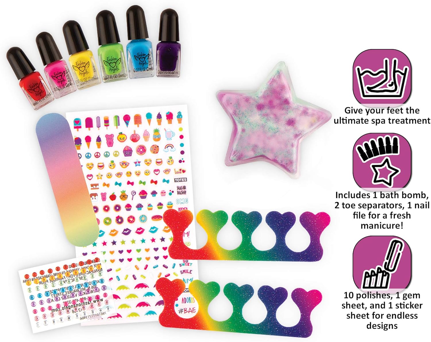 Fashion Angels Pretty Pedi Pedicure Set- Spa Gift Set For Girls: Toys & Games