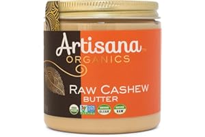 Artisana Organics Raw Cashew Butter - No Sugar Added, Vegan and Paleo Friendly, Non GMO, 9.5oz Jar
