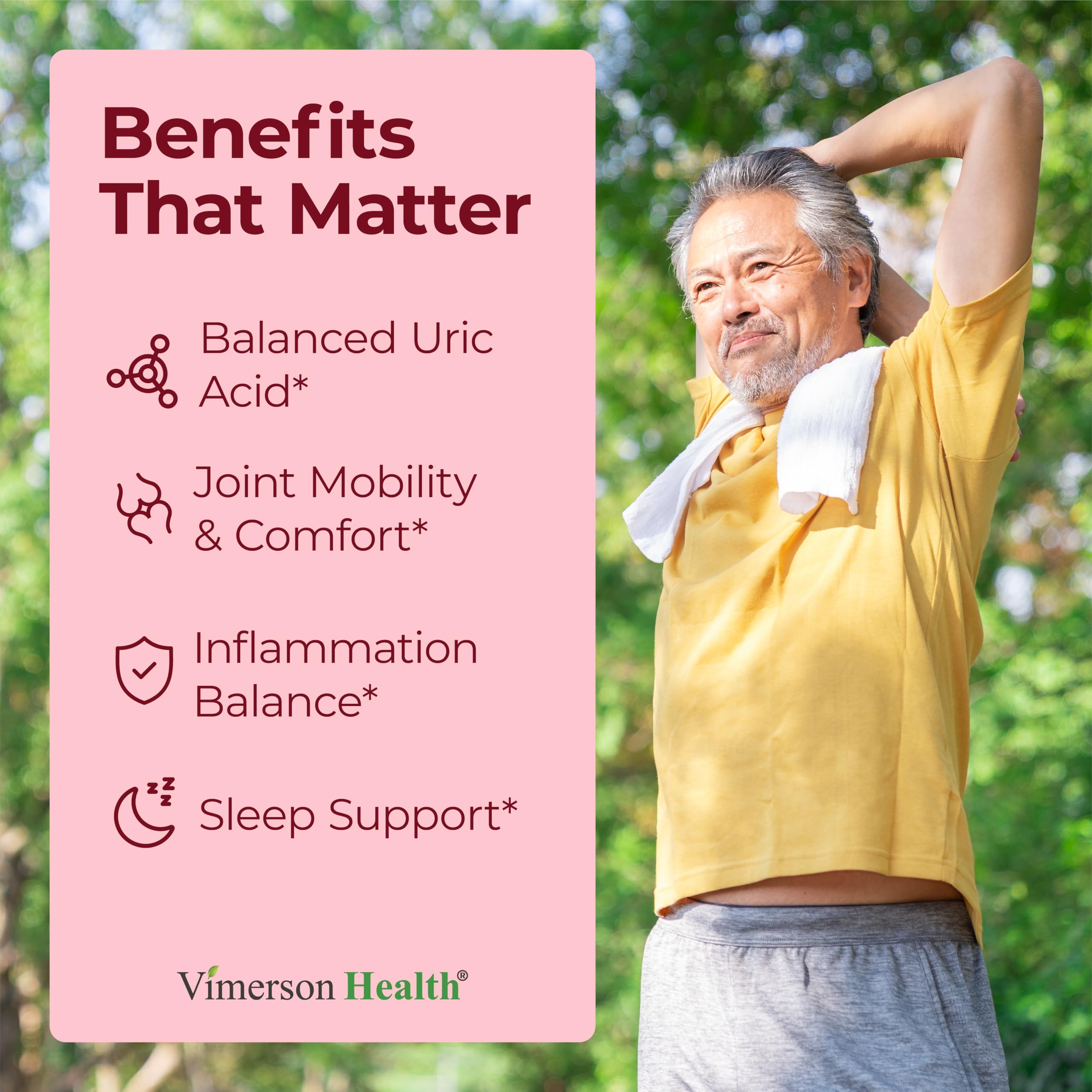 Turmeric Supplement with 10:1 Tart Cherry Extract, Turmeric Curcumin with Black Pepper & Organic Tumeric. 600mg Tart Cherry Capsules. Aids Uric Acid Balance, Joint, Muscle, Sleep Support. 60 Capsules