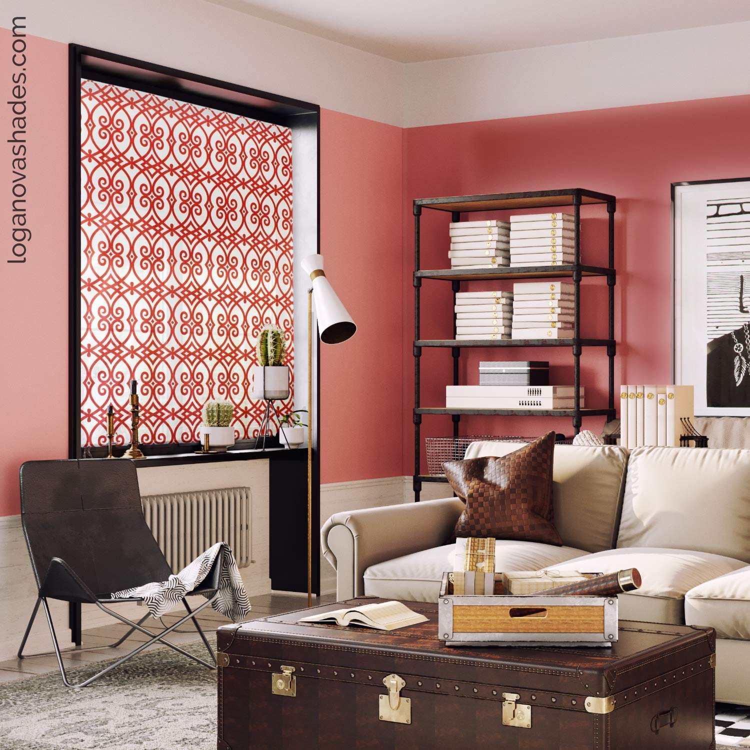 Amazon Com Loganova Custom Linen Roman Shades In Coral Orange