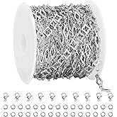 YOUBEIYEE 13 Feet Stainless Steel Jewelry Making Chains Rhombic Clover Link Chain for Women Necklace DIY Chains Bulk