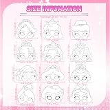 Hifot Princess DIY Masks for Kids 12pcs Colour-In Card Craft Paper Costume view 3