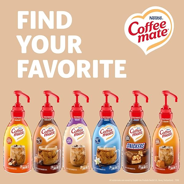NESTLE COFFEE MATE COFFEE CREAMER, SWEETENED ORIGINAL, CONCENTRATED LIQUID PUMP BOTTLE, NON DAIRY, NO REFRIGERATION, 50.7 OZ