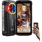 Ulefone Armor Mini 20 Pro 5G Rugged Phone, 16GB+256GB MTK Dimensity 6300, 64MP+50MP Main Camera, 6200mAh(33W), 4.7" HD+ Corning Gorilla Screen, IP68/69K Waterproof, Versatile LED Light, Android 16