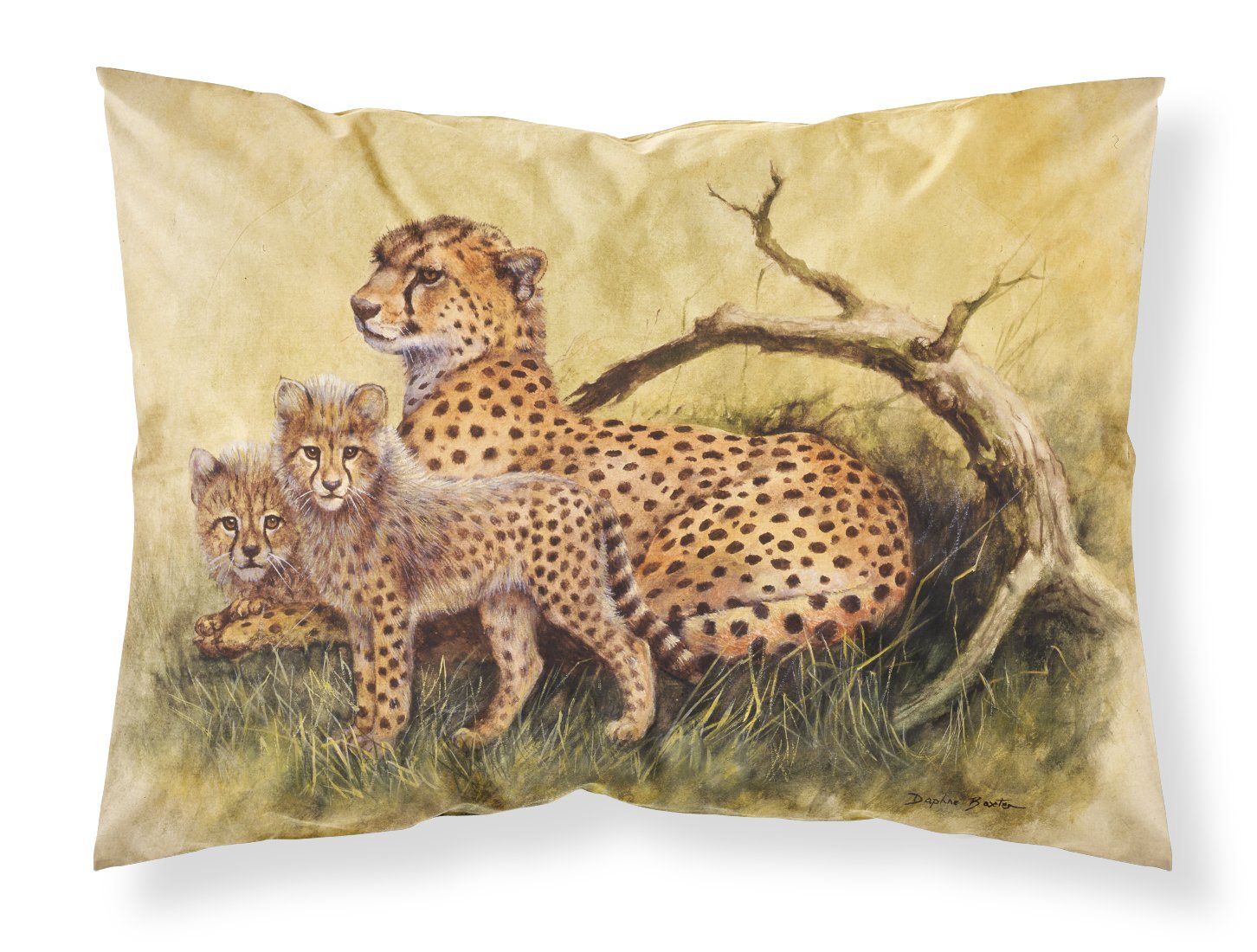 Caroline's Treasures Cheetahs by Daphne Baxter Fabric Standard Pillowcase BDBA0113PILLOWCASE, Multicolor