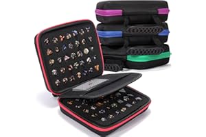 Aoriher 4 Pack Dice Storage Case with Removable Slotted Tray Big Capacity Dice Carrying Bag Compatible with Role Playing and Other Table Games, Holds up to 70 Dices/10 Sets, 4 Colors
