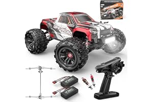 MEW4 1/16 4X4 RC Offroad Truck - RTR Durable Beginner RC Car, High Speed 38 Km/h, Remote Control Monster Truck with 2 1500 mAh Batteries,Gifts for Adult