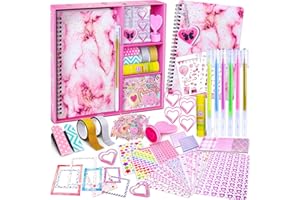 PATIFEED DIY Journal Kit for Girls, Scrapbook & Diary Supplies Set, Girls Diary Christmas Birthday Gifts for 8 9 10 11 12 13 14 Year