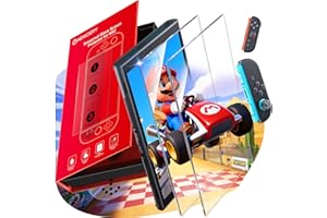 NEWDERY 2-Pack for Switch 2 Screen Protector [2025 Verision] with Auto Alignment Kit, Tempered Glass[Stronger Durable], Auto-Dust Removal,Full Coverage Switch 2 Accessories, 2 Pack