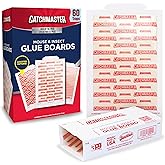 Catchmaster Mouse & Insect Glue Boards 60pk, Mouse Traps Indoor for Home, Adhesive Bug Catcher, Rat & Rodent Sticky Trap, Bul