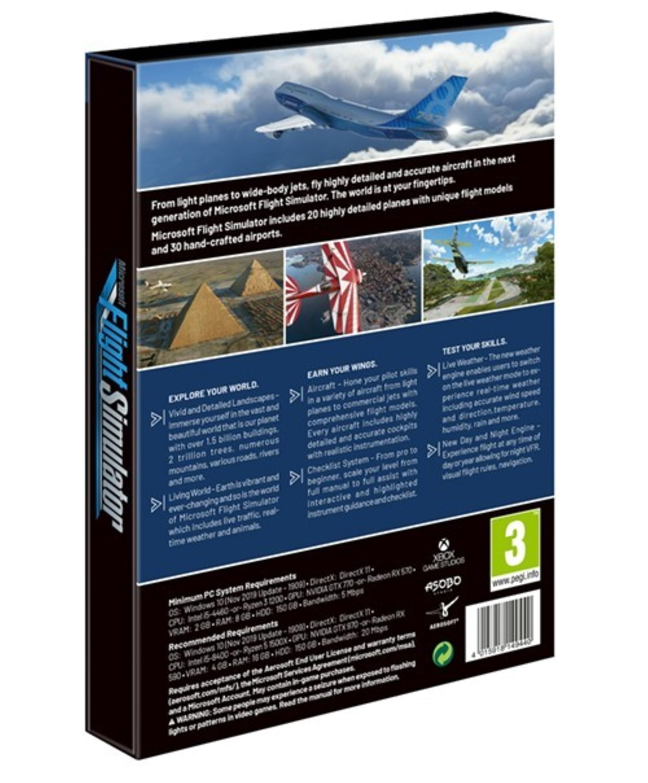 Microsoft Flight Simulator 2020 - Standard Edition (Windows 10) Microsoft Flight Simulator 2020 - Standard Edition (Windows 10) Microsoft Flight Simulator 2020 - Standard Edition (Windows 10) PC Disc