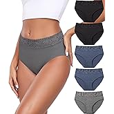 Altheanray Womens Underwear Cotton Briefs Lace Bikini Panties for Women Breathable Hipster Comfort Stretch
