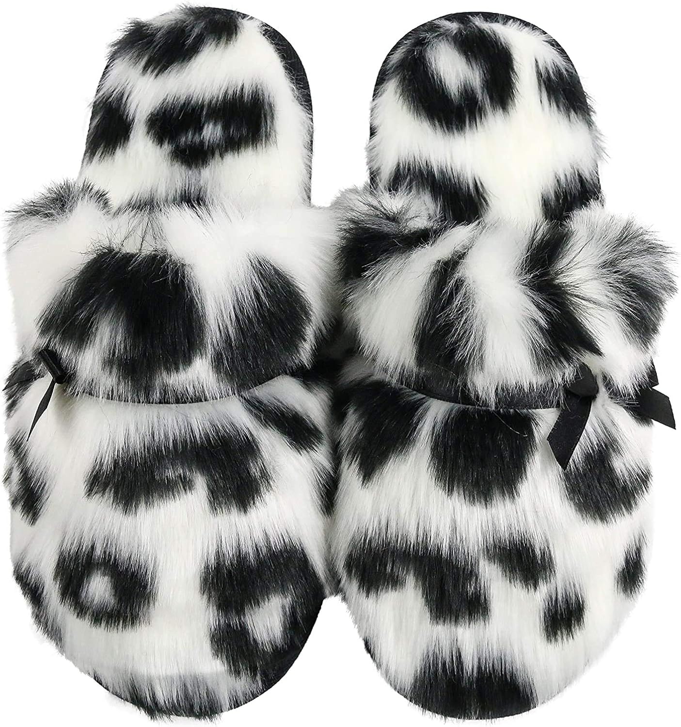 Women Slippers Fuzzy Leopard Print Home Slippers for Women