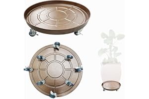 AYALIGHT 2 Pack Metal Heavy Duty Plant Caddy With Wheels 20 Inch, Round Plant Caddy Suitable For Outdoor and Indoor Mobile Flower Pots, Don't Worry About This Metal Product Getting Deformed or Damaged.