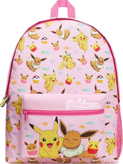 Pokémon Pikachu Charizard Pink Backpack Kids Teenagers School Bag Rucksack