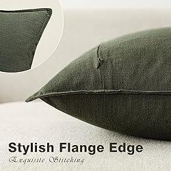 Foindtower Pack of 2, Decorative Linen Solid Throw