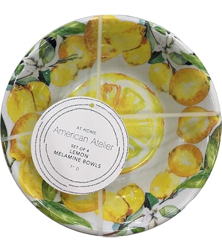 Abode Homewares Lemon Orchard Melamine Serving Bowl – 11.9 Inch Premium Microwave-Safe Bowl For Salads & Fruit - View #10