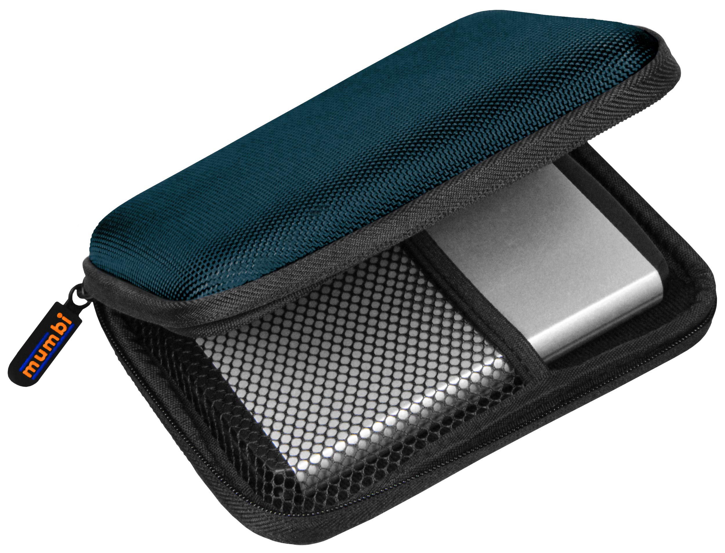 mumbi External Hard Drive Case up to 6.35 cm / 2.5 Inches Blue