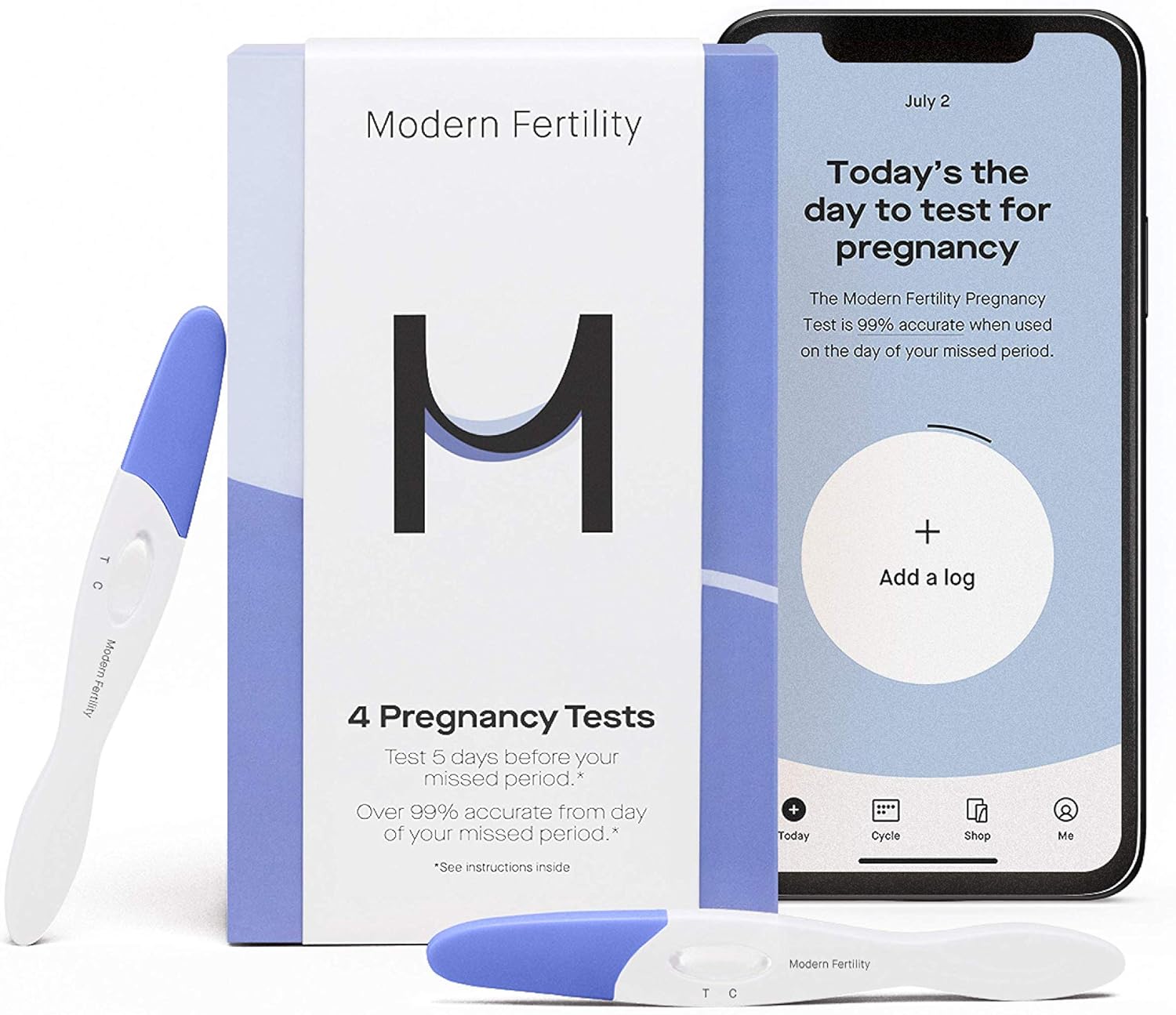 Amazon Com Modern Fertility Pregnancy Test 4 Count Early Detection Pregnancy Tests With Free Ios App Health Personal Care
