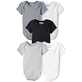 The Children's Place Unisex Baby And Newborn Short Sleeve Bodysuits, Multipack