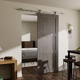 CCJH 6FT Sliding Barn Door Track Kit Internal Stainless Steel Hardware System view 2