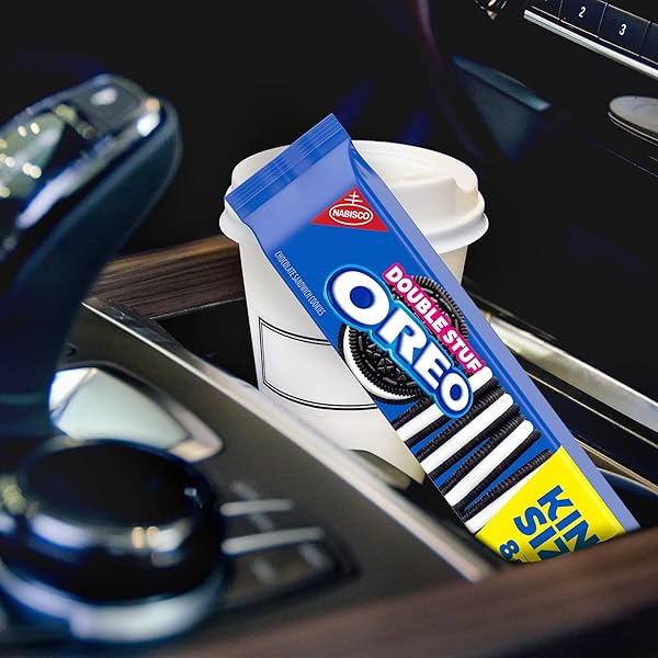 OREO DOUBLE STUF CHOCOLATE SANDWICH COOKIES, KING SIZE, 12 SNACK PACKS (8 COOKIES PER PACK)