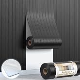 Peel and Stick Wood Slat Wall Panels 3D PVC Faux Black Wood Grain Wallpaper | 15.75"x118" Soundproof Wall Panels with Self Adhesive, Wall Coverning for Accent Walls Ceiling Bedroom Bathroom Kitchen Decor