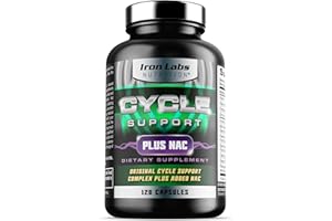 Iron Labs Nutrition: Cycle Support Plus NAC (N-Acetyl-L-Cysteine) - Kidney and Liver Support Supplement - On Cycle Support Supplements for Men - N Acetyl L Cysteine and Milk Thistle (120 Capsules)