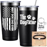 BIRGILT Dog Dad Gifts for Men - Dogfather Tumbler Cup 20 oz | Christmas, Birthday Gifts for Dog Lovers Men - Best Dog Dad Fathers Day Gift