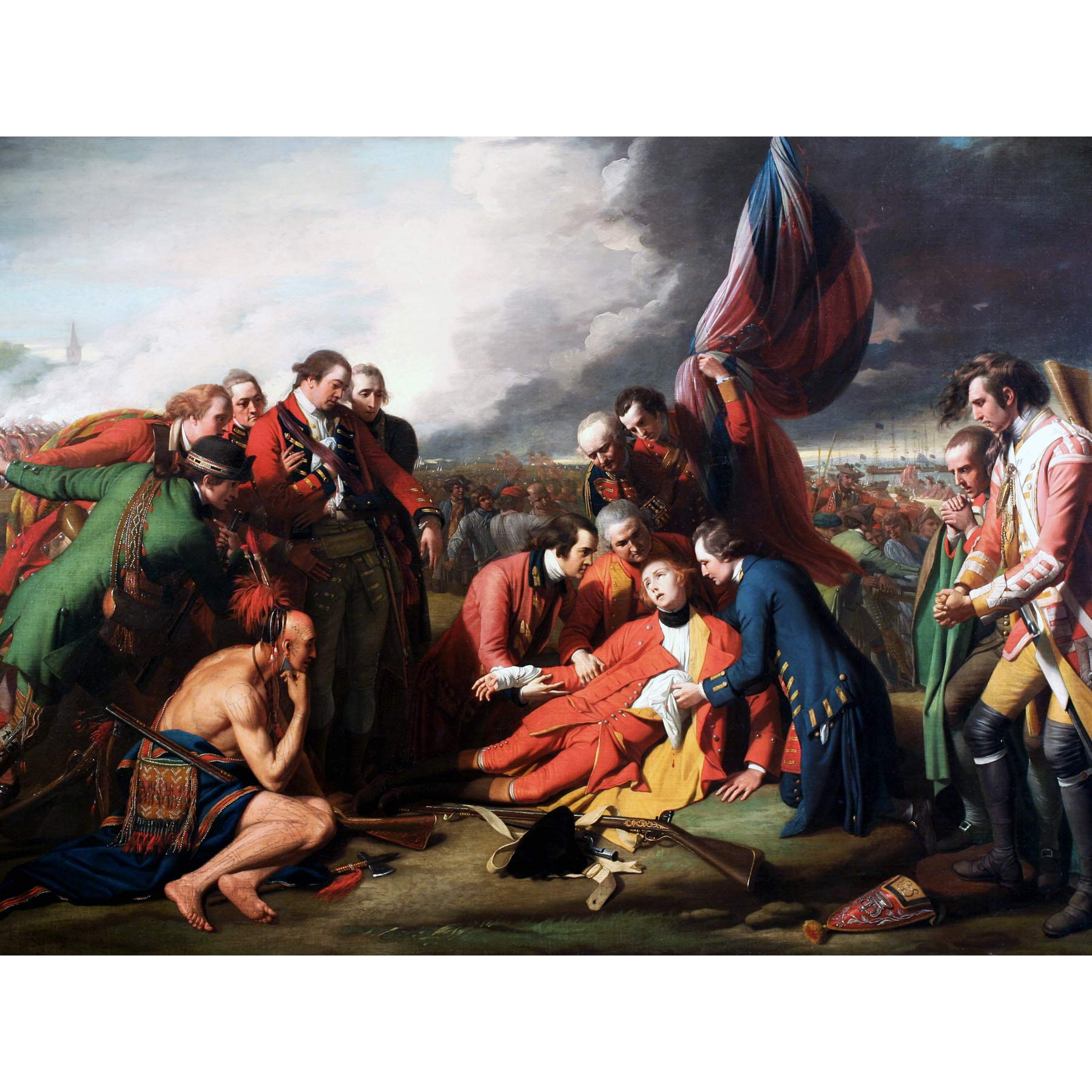 West Death General Wolfe Battle Quebec War Painting Large Print Poster Wall Art Decor Picture