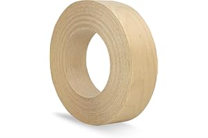 UNMAR Birch Wood Veneer Edge Banding 1 1/2 inch x 50 ft Pre Glued Adhesive Edging Trim Tape Iron On Flexible Strip Roll Laminate Cabinate Countertop Furniture Shelf MDF Board Paintable Molding Easy Trimmer