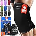 Modvel Strength 7mm Knee Sleeves (Pair) for Weightlifting & Powerlifting (USPA, IPL Approved) | High-Performance Knee Compression Support For Squats, Weight Lifting - Men and Women