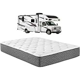 WanderRest 12” Cool Hybrid RV Mattress, Short Queen 60x74, Plush-Medium Gel Memory Foam & Pocketed Coil Bed for RV, Camper or