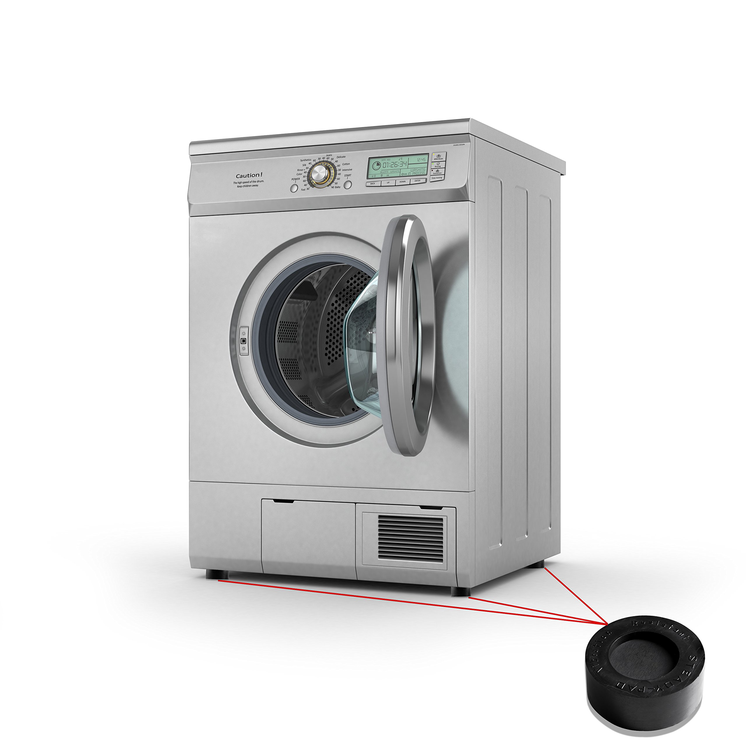 STEADYPAD AntiVibration and AntiWalk Washer and Dryer Pads