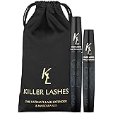 KL Killer Lashes Mascara Black and Ultimate Fiber Lash Extender for Fuller Longer Lashes