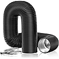 Dryer Vent Hose, 6" Insulated Flexible Duct 8FT with 2 Duct Clamps, Heavy-Duty Three Layer Protection for HVAC Ventilation, Duct Fan Systems